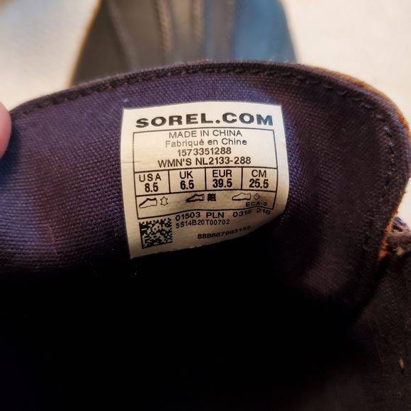 Sorel leather lace-up mid-high boot, size 8.5 - Picture 4 of 4